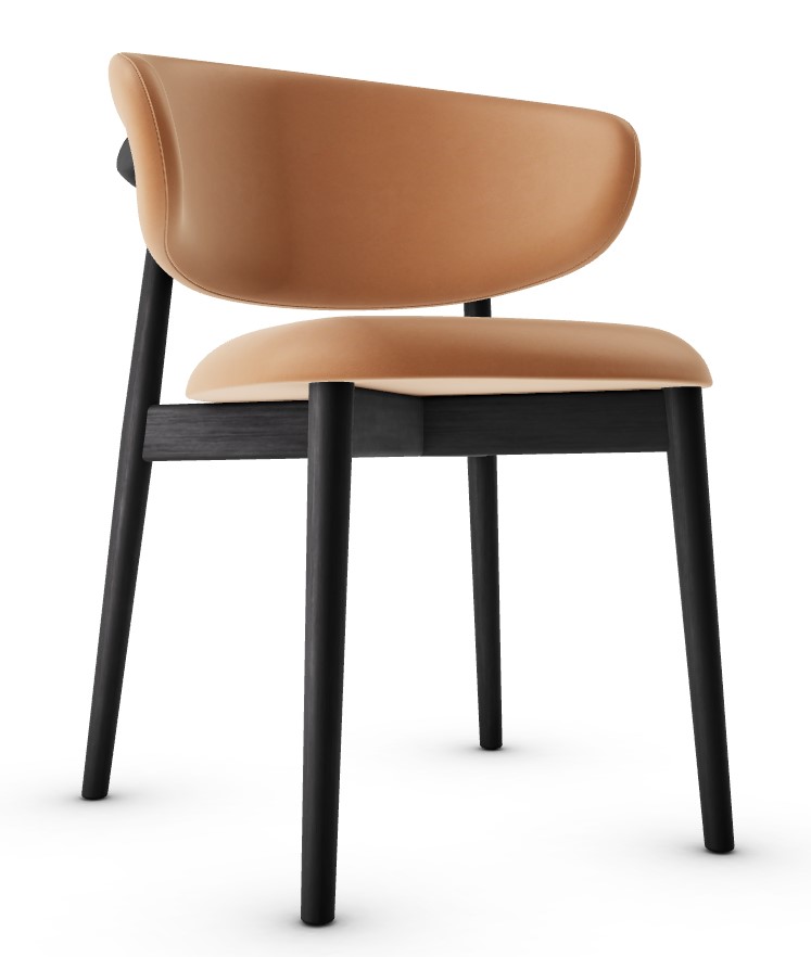 Oleandro Softer Faux Leather/Wood Dining Chair
