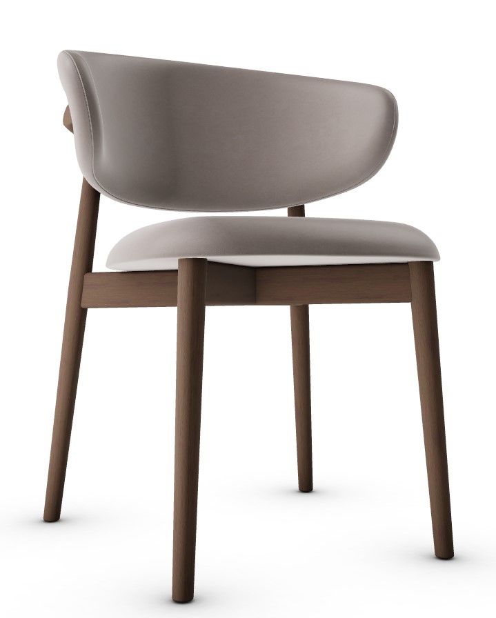 Oleandro Softer Faux Leather/Wood Dining Chair