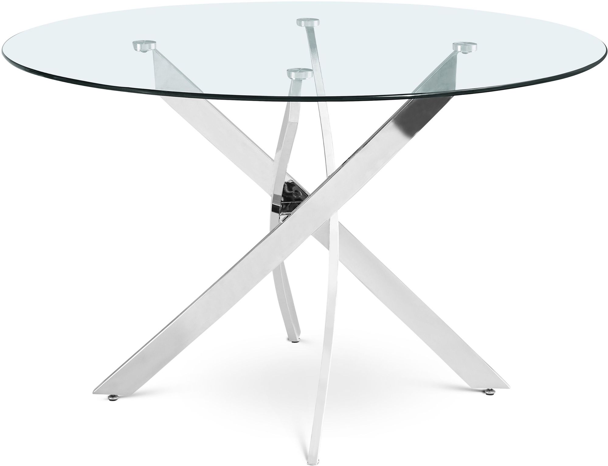 Xander 48" Round Glass Dining Table