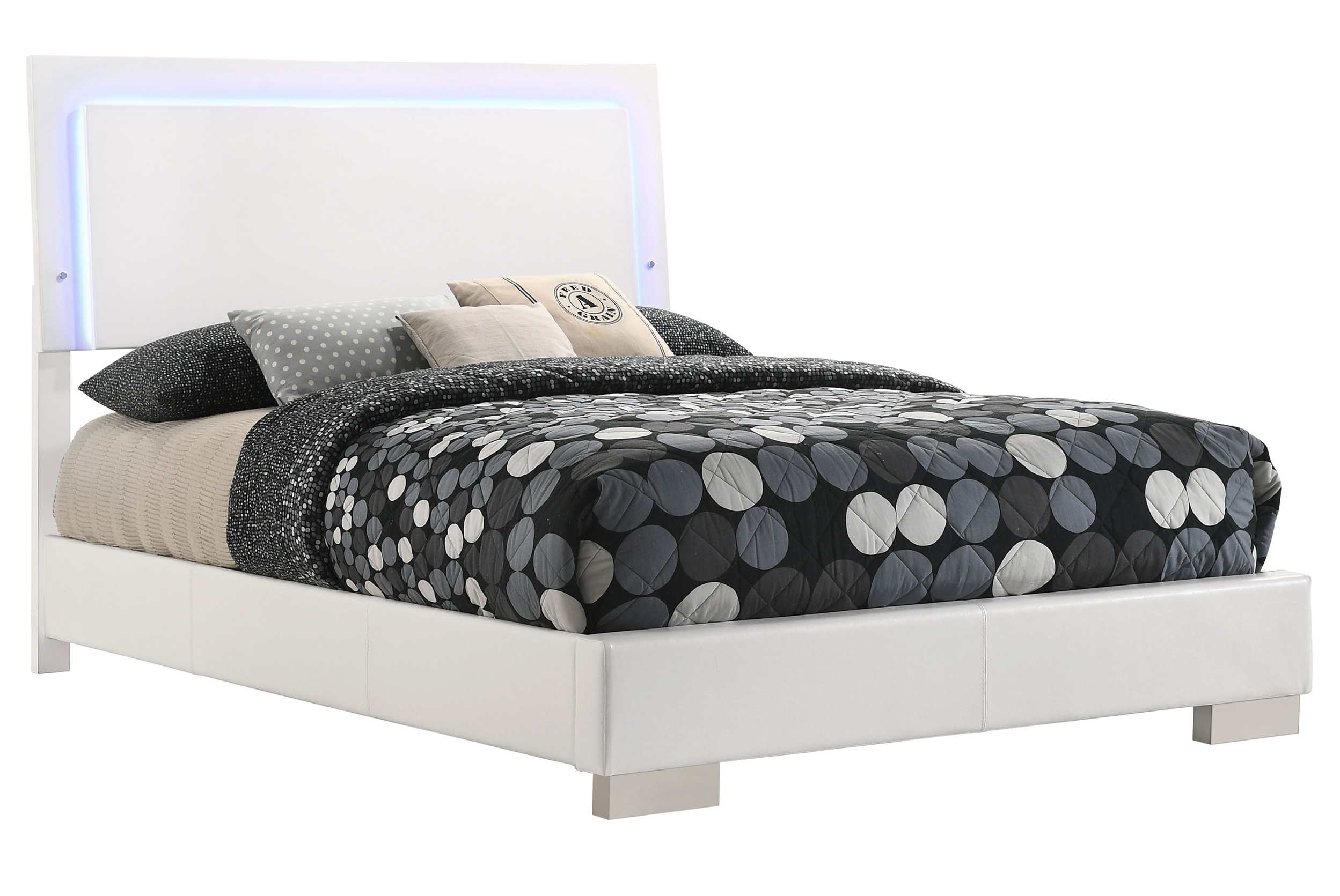 Felicity Panel Bed w/LED Lighting, Full Size