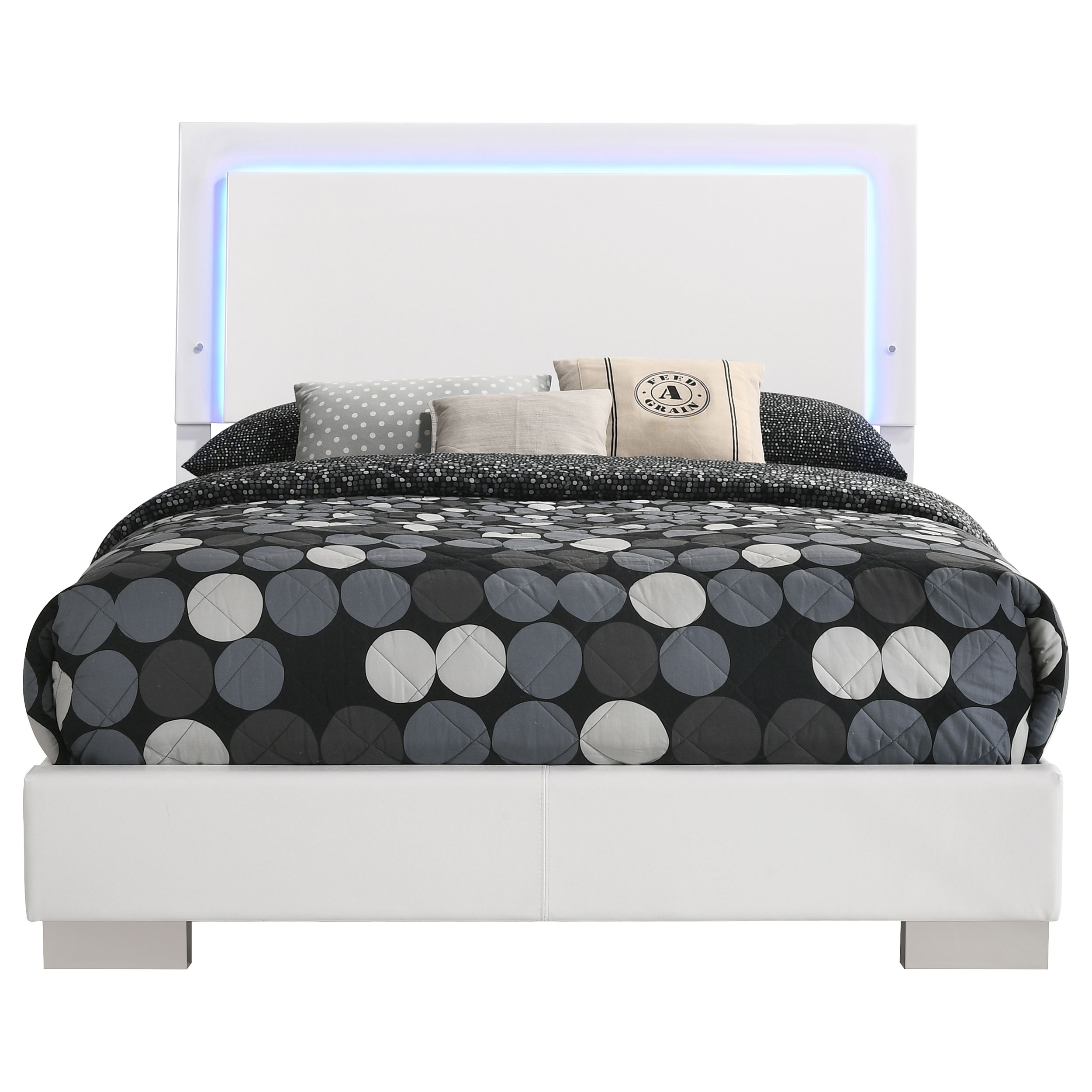 Felicity Panel Bed w/LED Lighting, Full Size