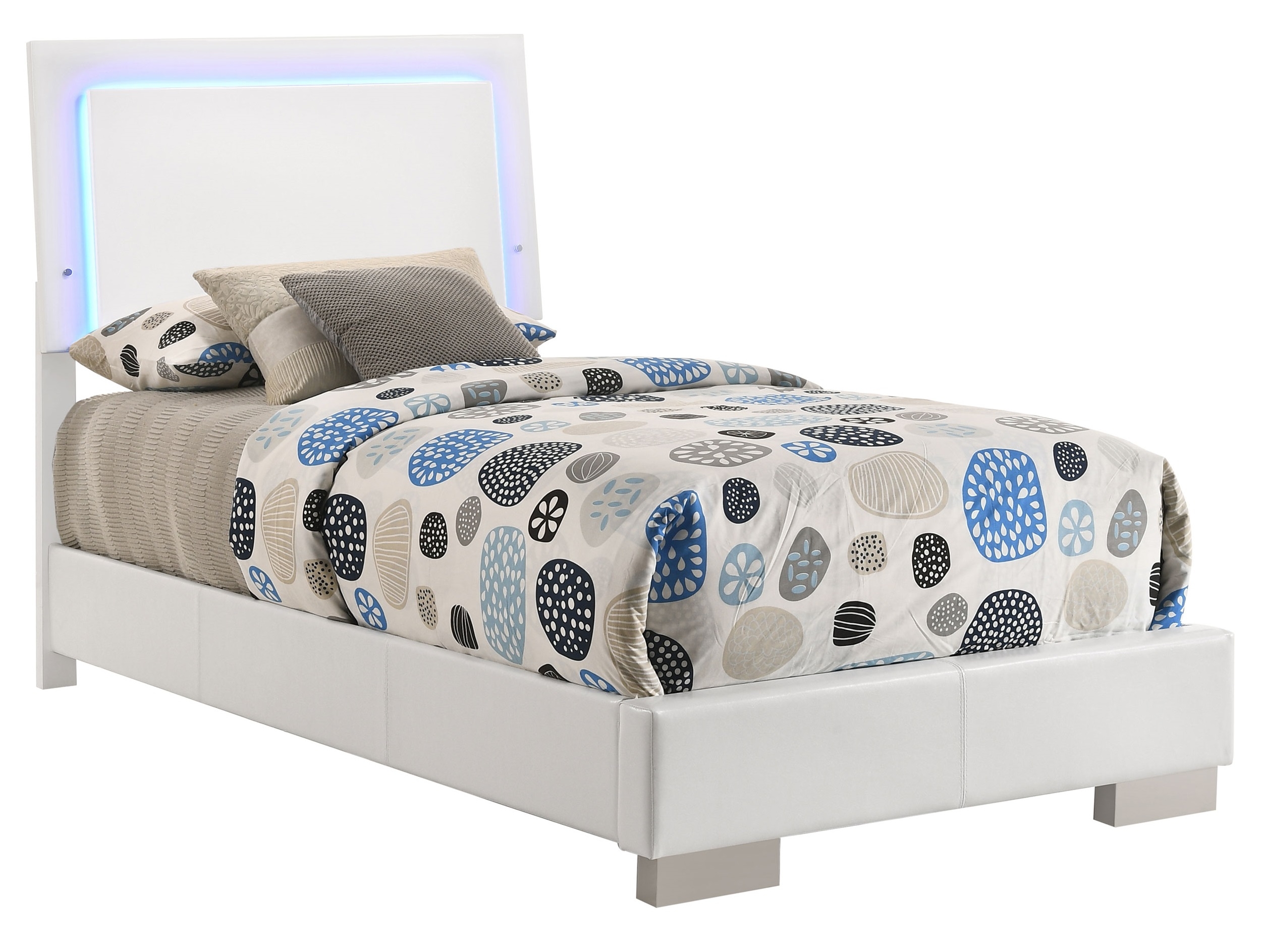 Felicity Panel Bed w/LED Lighting
