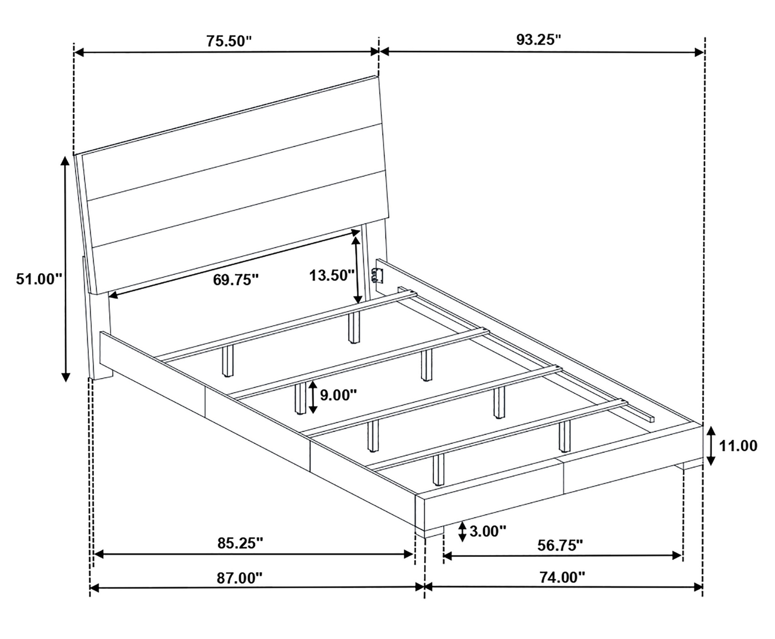 Felicity Panel Bed, California King Size