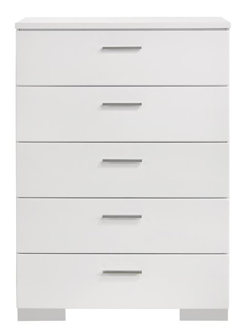 Woodies Austin 5-Drawer Dresser BN34309, White 7007249
