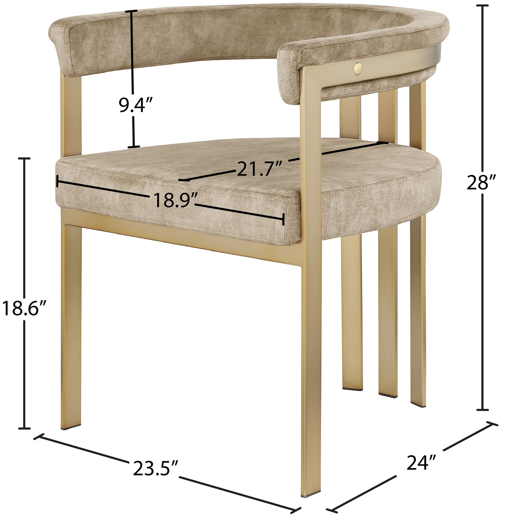 Marcello Velvet Dining Chair