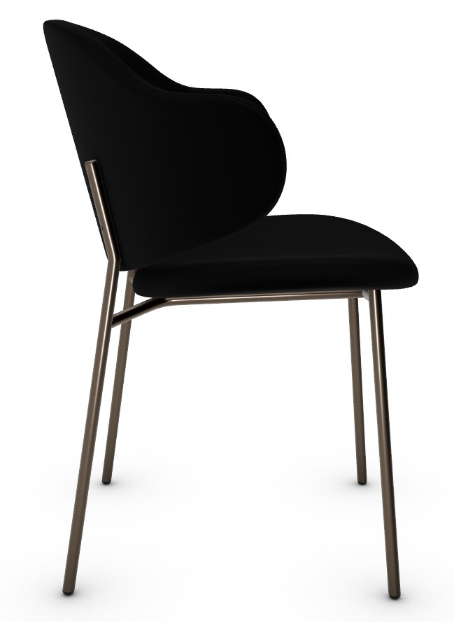 Holly Venice Fabric/Metal Dining Chair