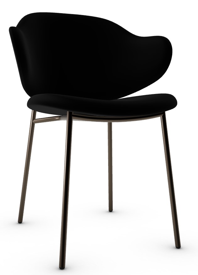 Holly Venice Fabric/Metal Dining Chair