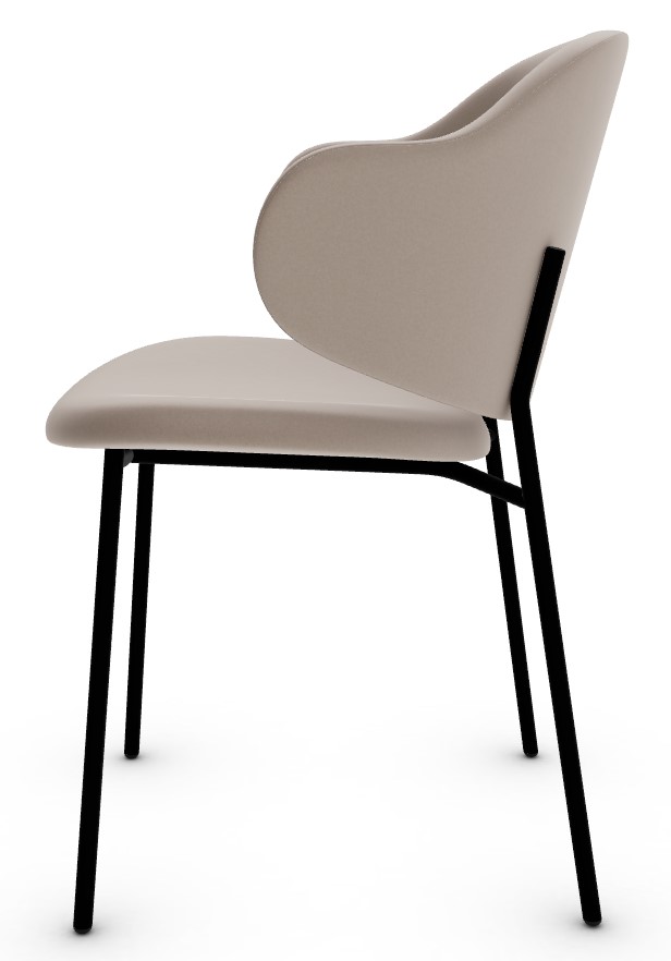 Holly Venice Fabric/Metal Dining Chair