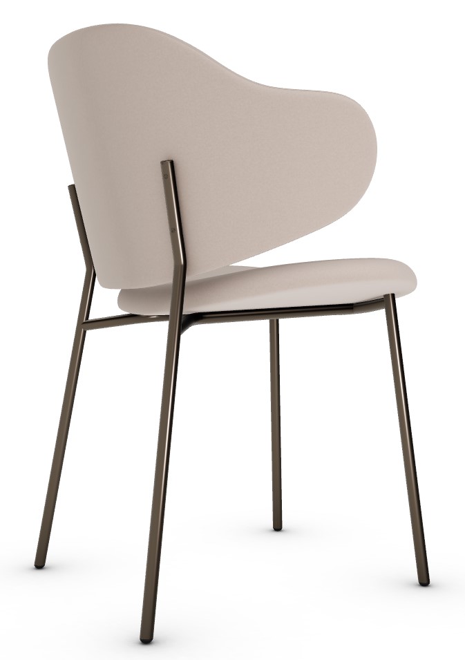 Holly Venice Fabric/Metal Dining Chair