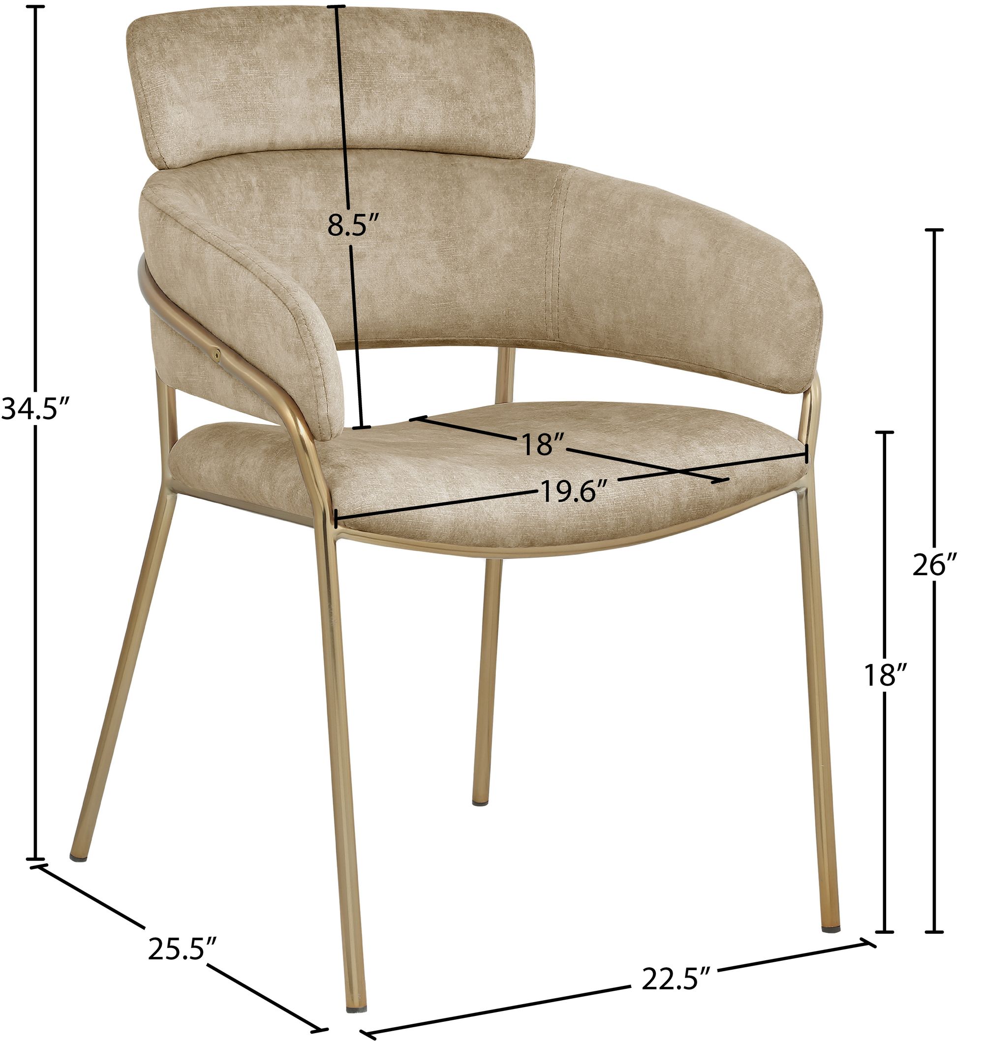 Yara Velvet Dining Chair
