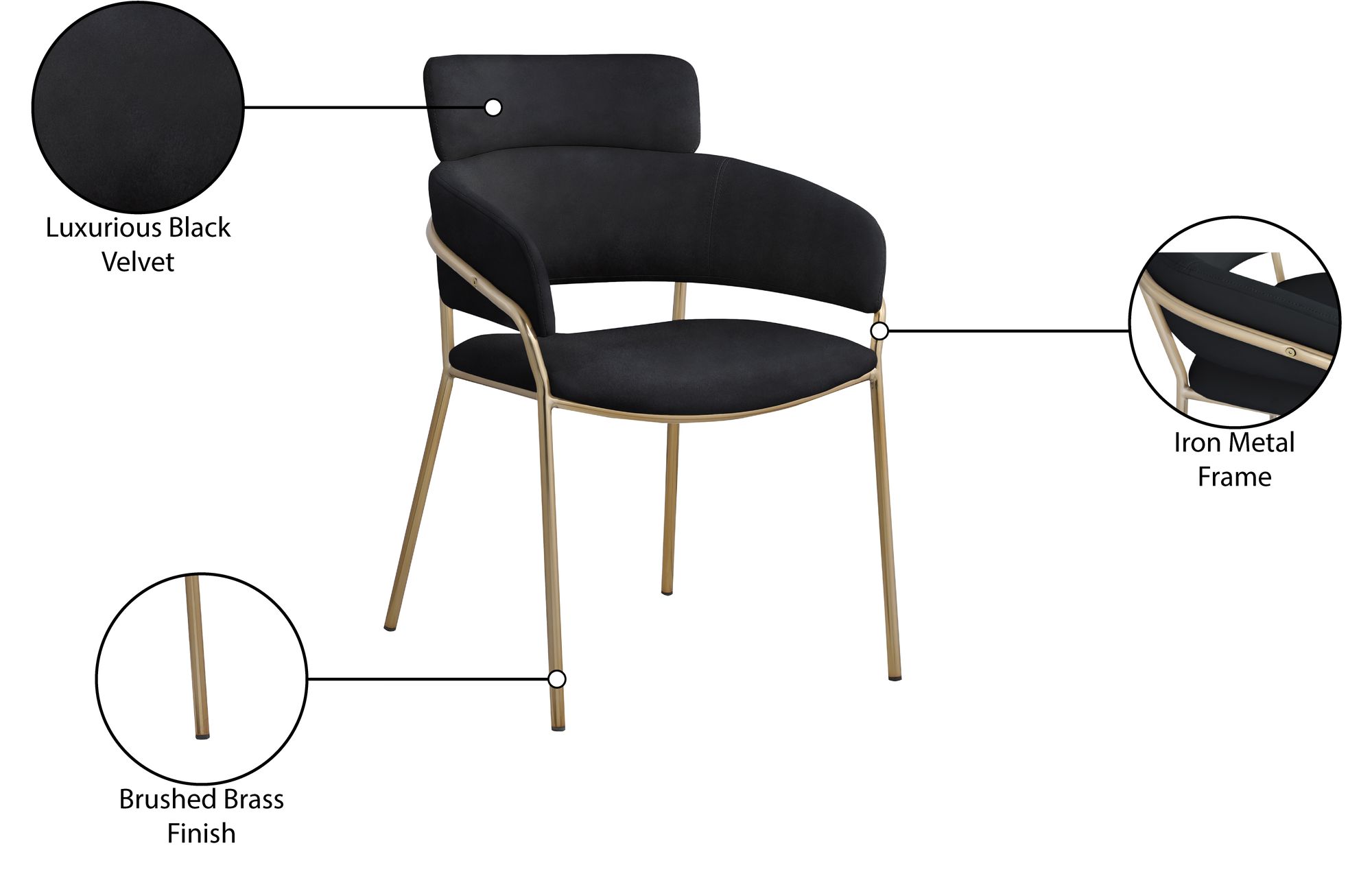 Yara Velvet Dining Chair
