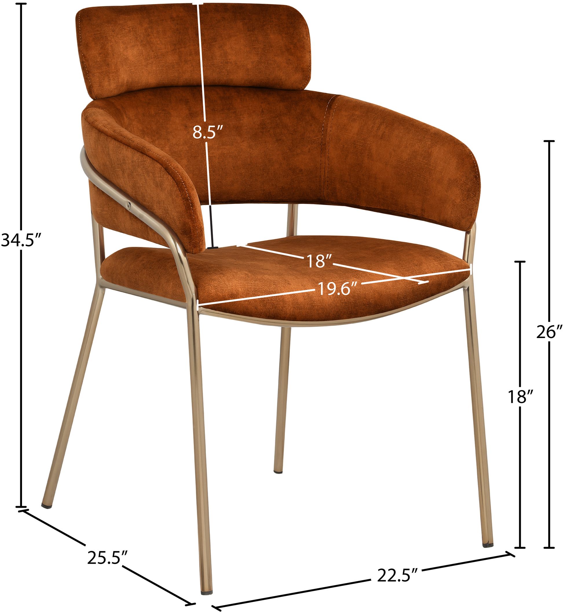 Yara Velvet Dining Chair