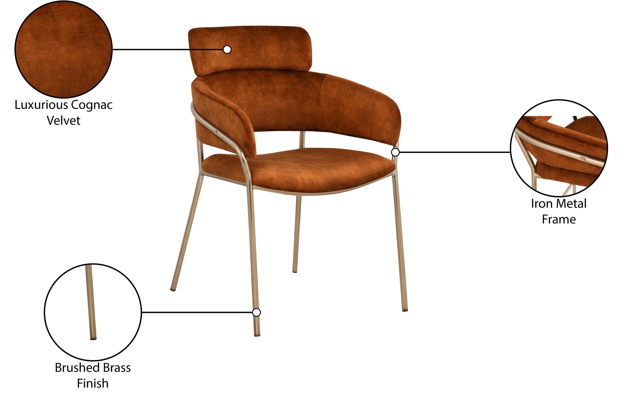 Yara Velvet Dining Chair