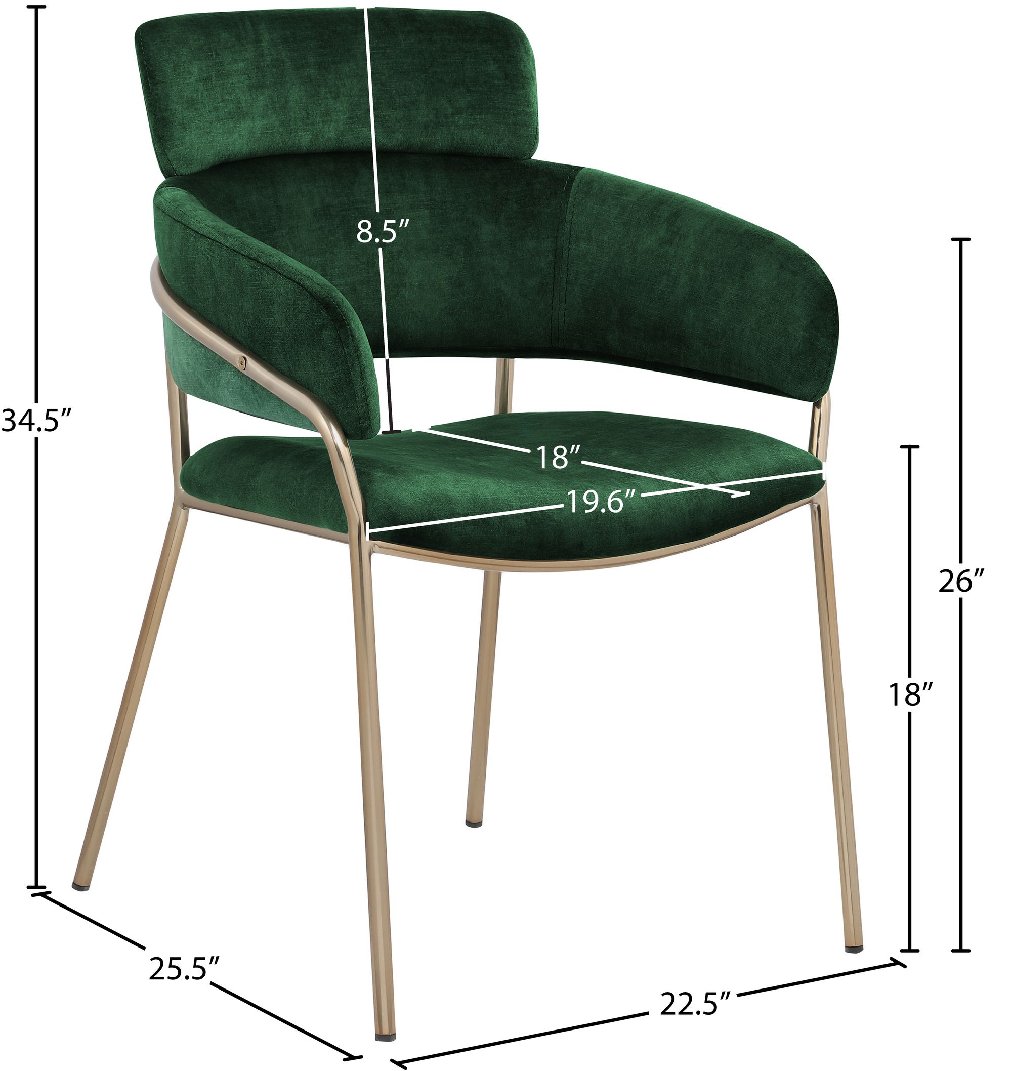 Yara Velvet Dining Chair