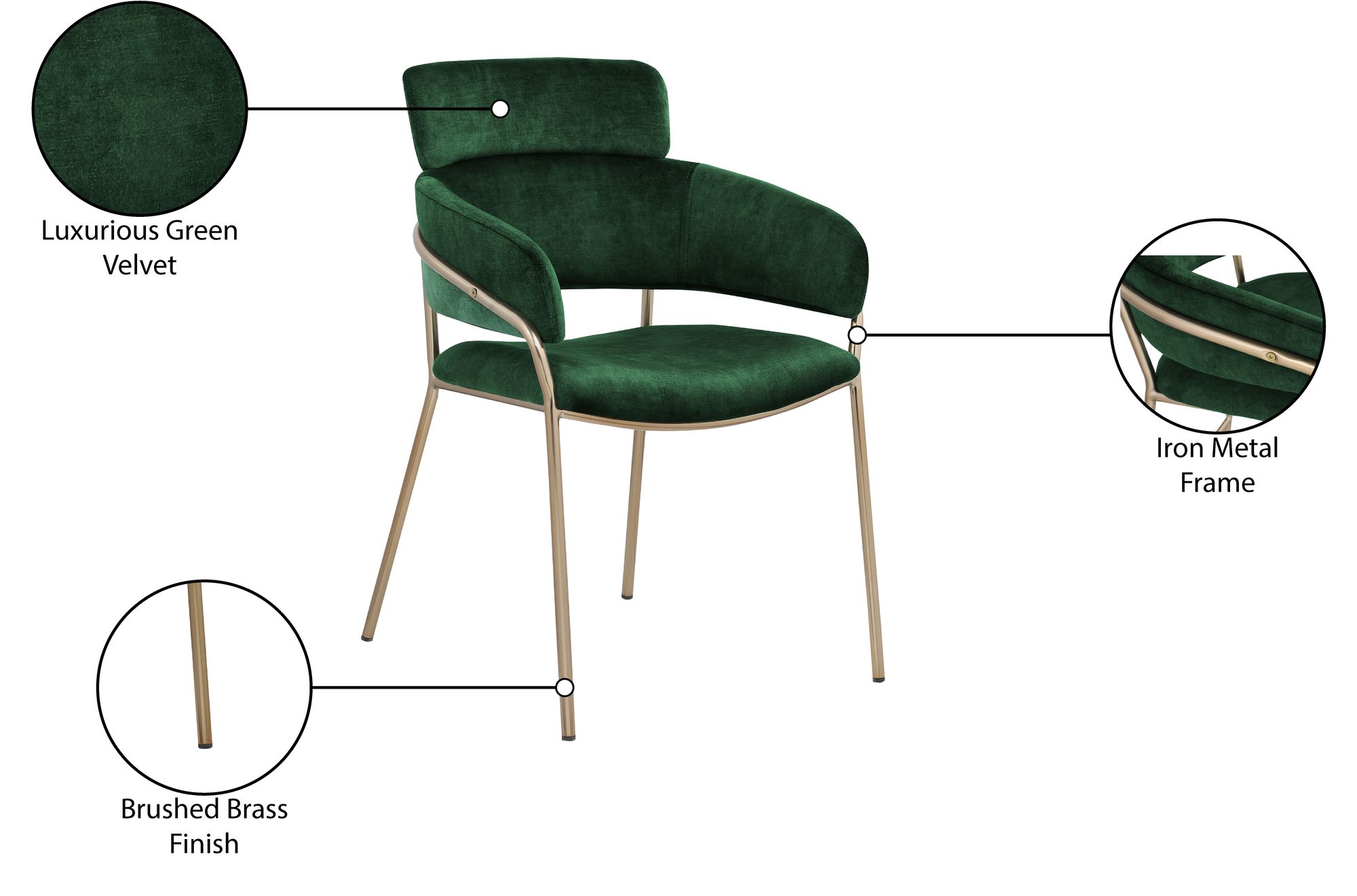 Yara Velvet Dining Chair