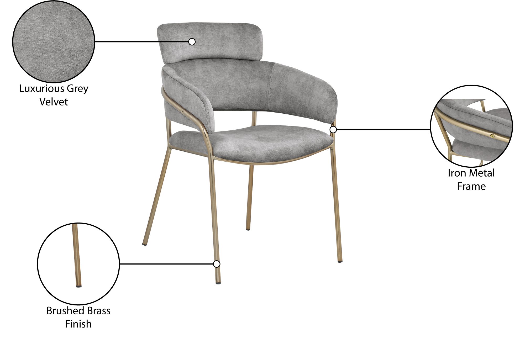 Yara Velvet Dining Chair