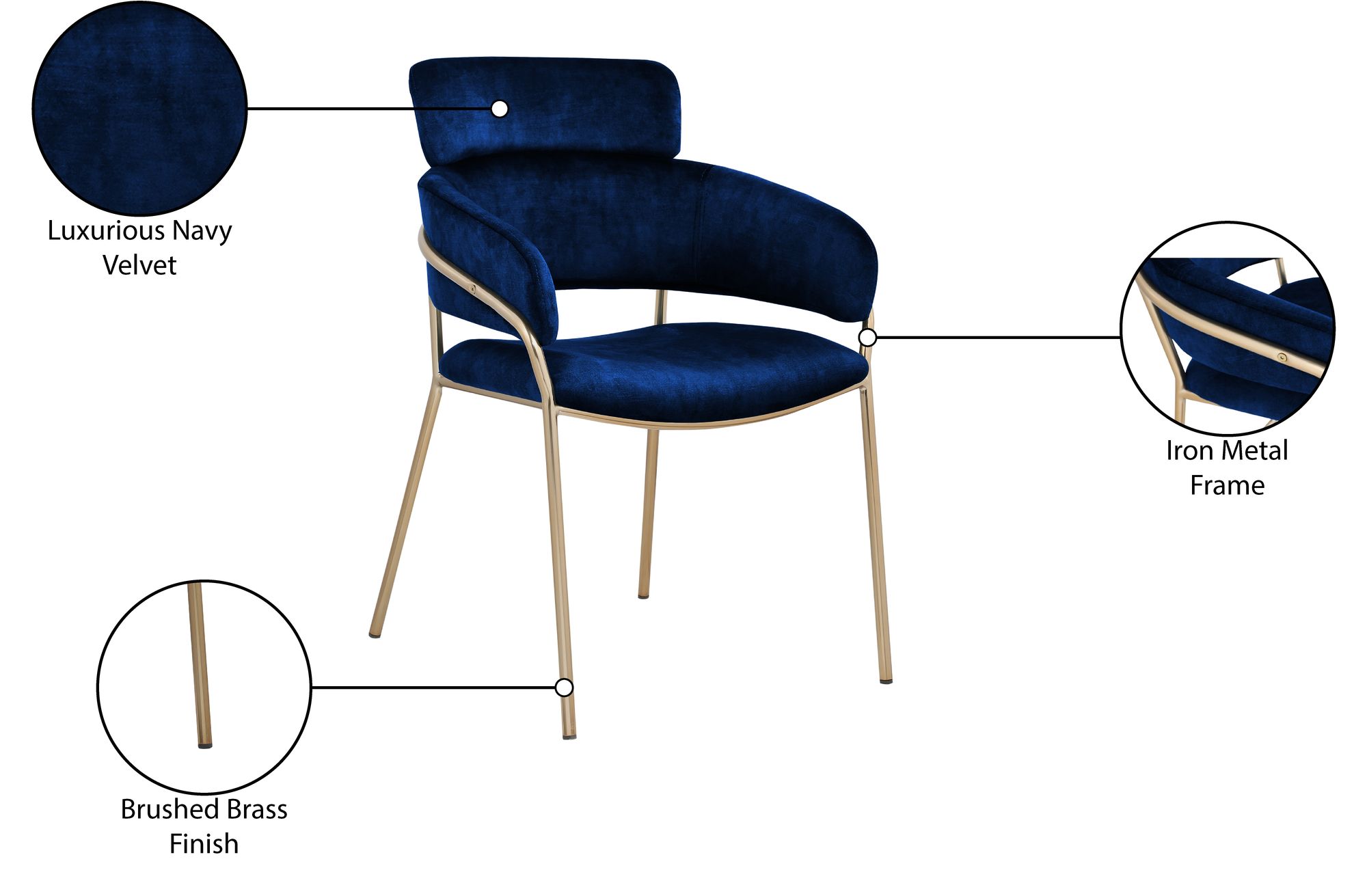 Yara Velvet Dining Chair