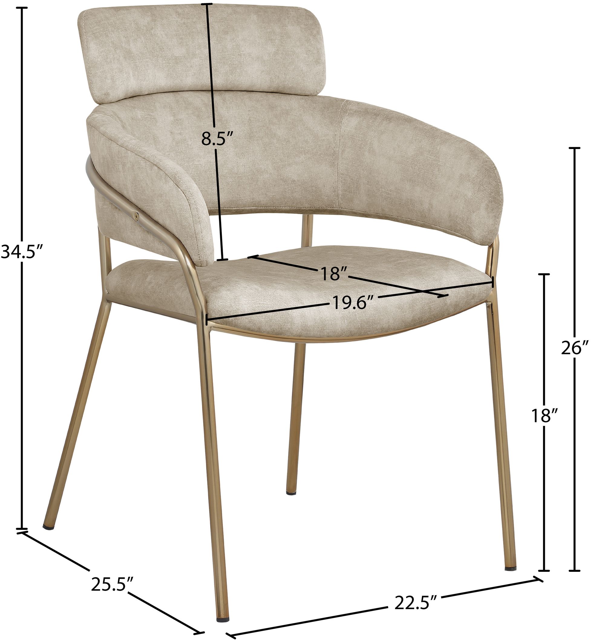 Yara Velvet Dining Chair