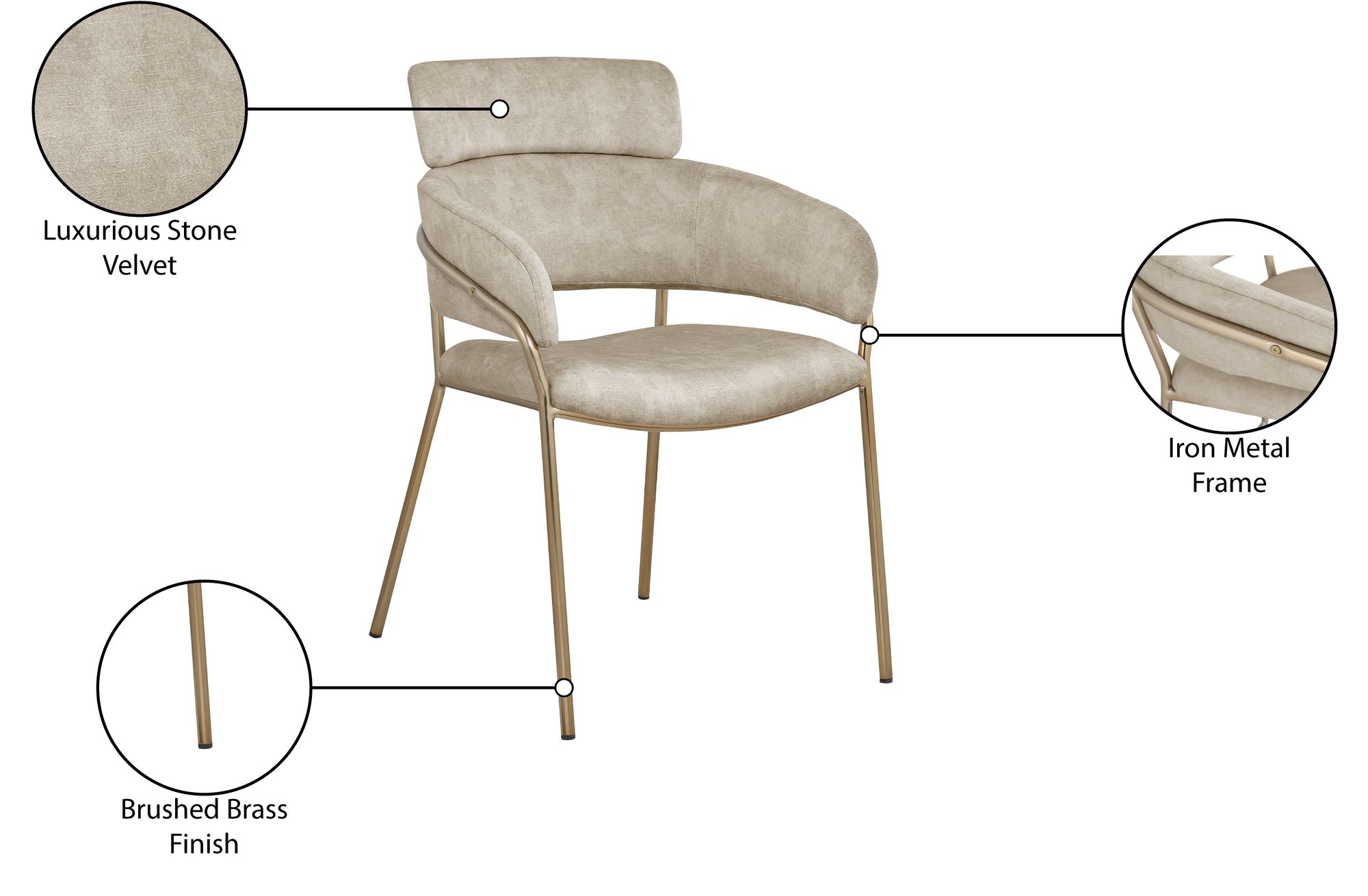 Yara Velvet Dining Chair