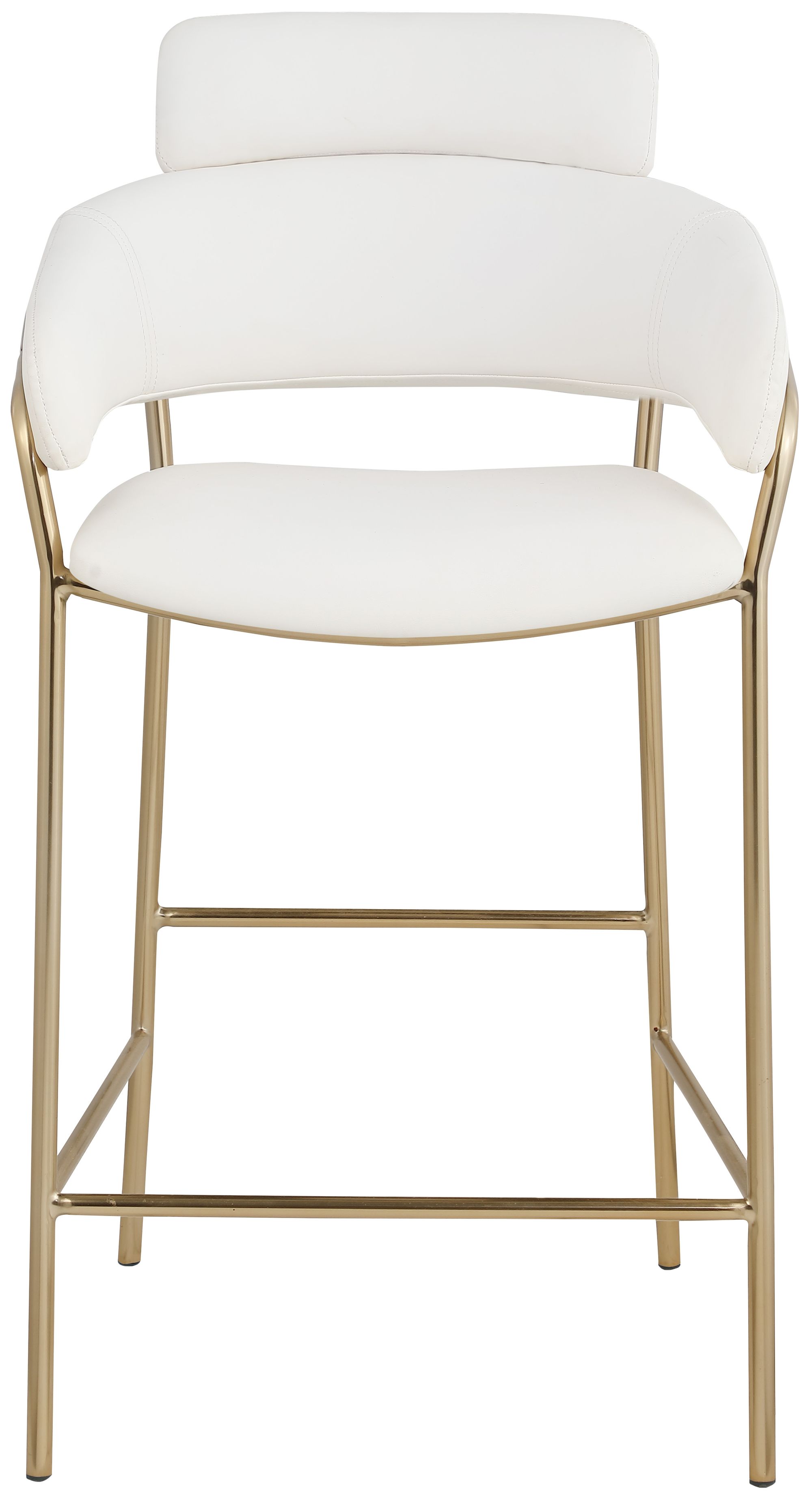 Yara Velvet Counter Stool with Brushed Brass Metal Frame