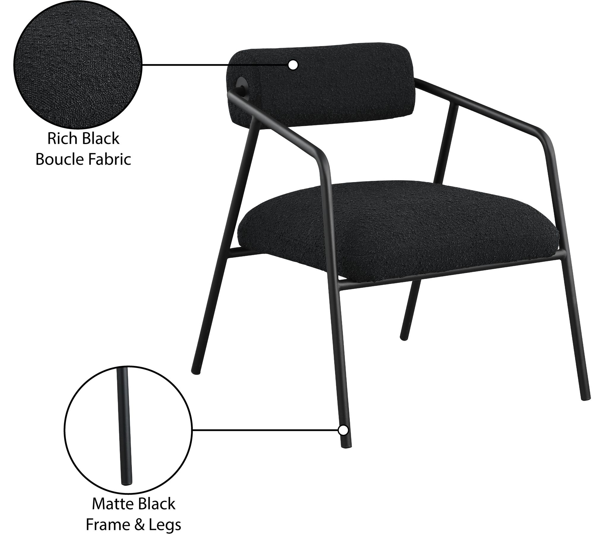 Carly Boucle Fabric Accent Chair