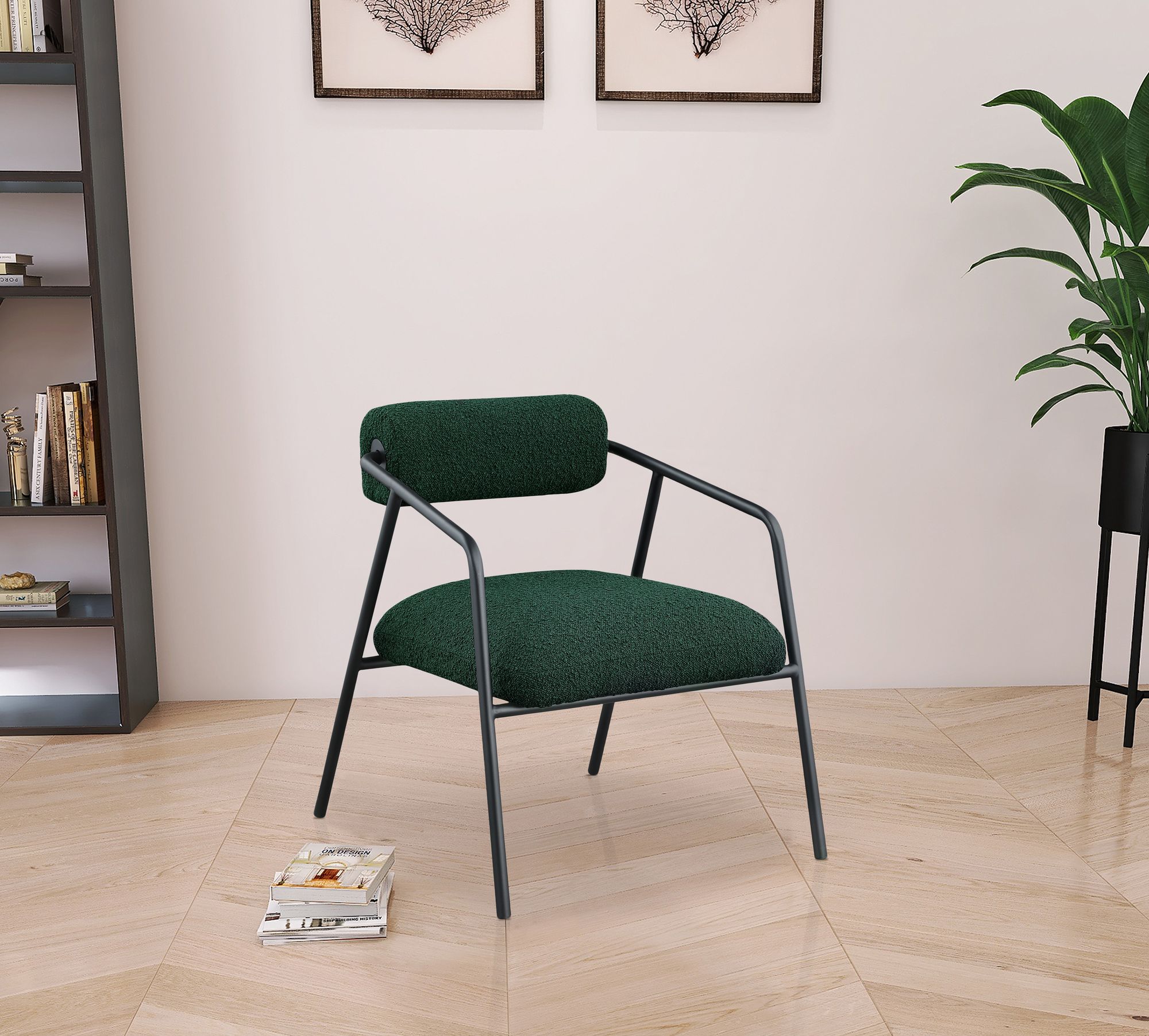 Carly Boucle Fabric Accent Chair