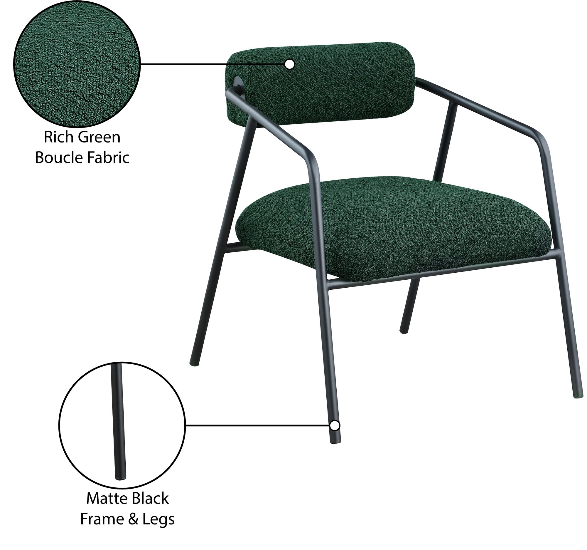 Carly Boucle Fabric Accent Chair