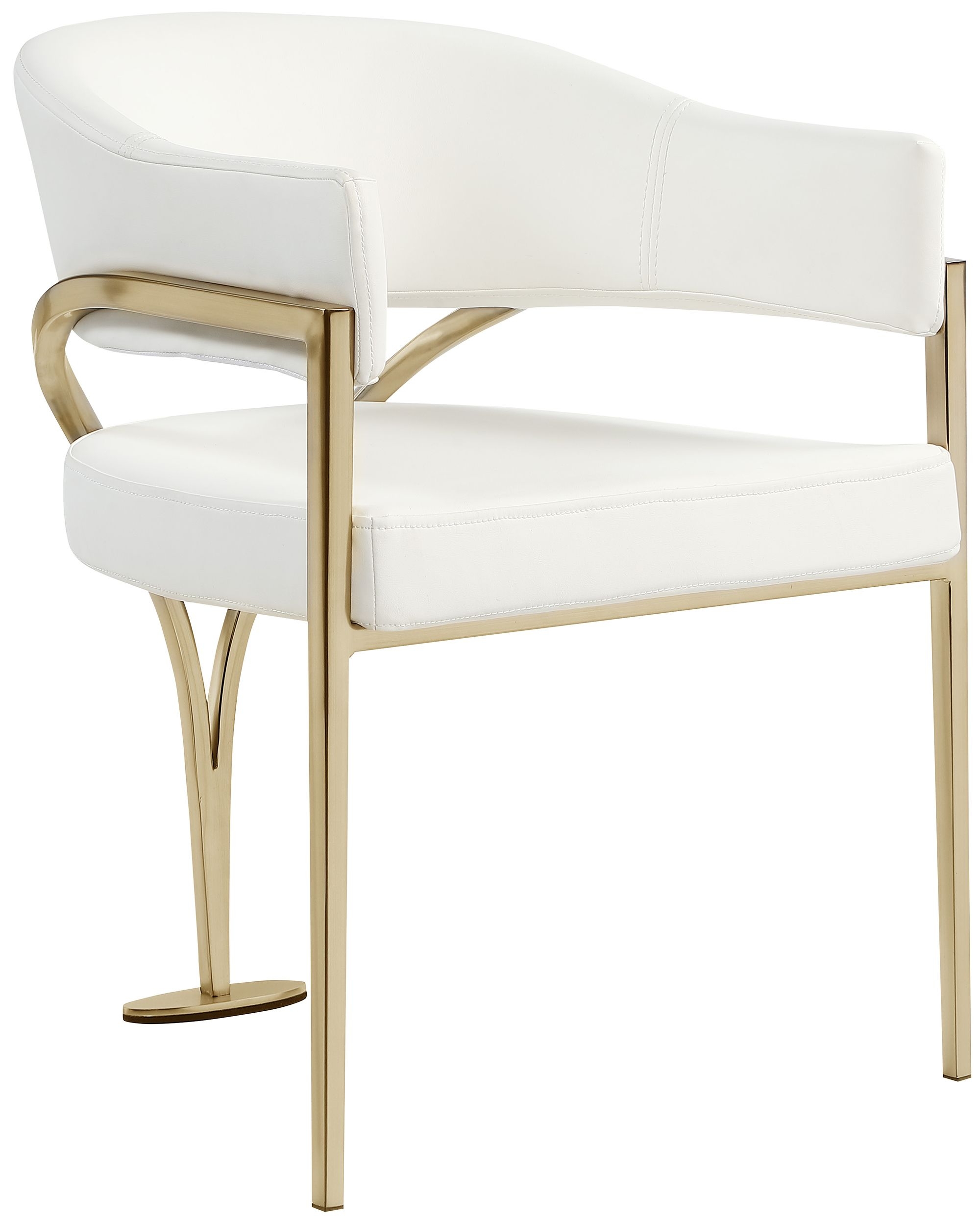 Madelyn Velvet Dining Chair with Brushed Brass Frame