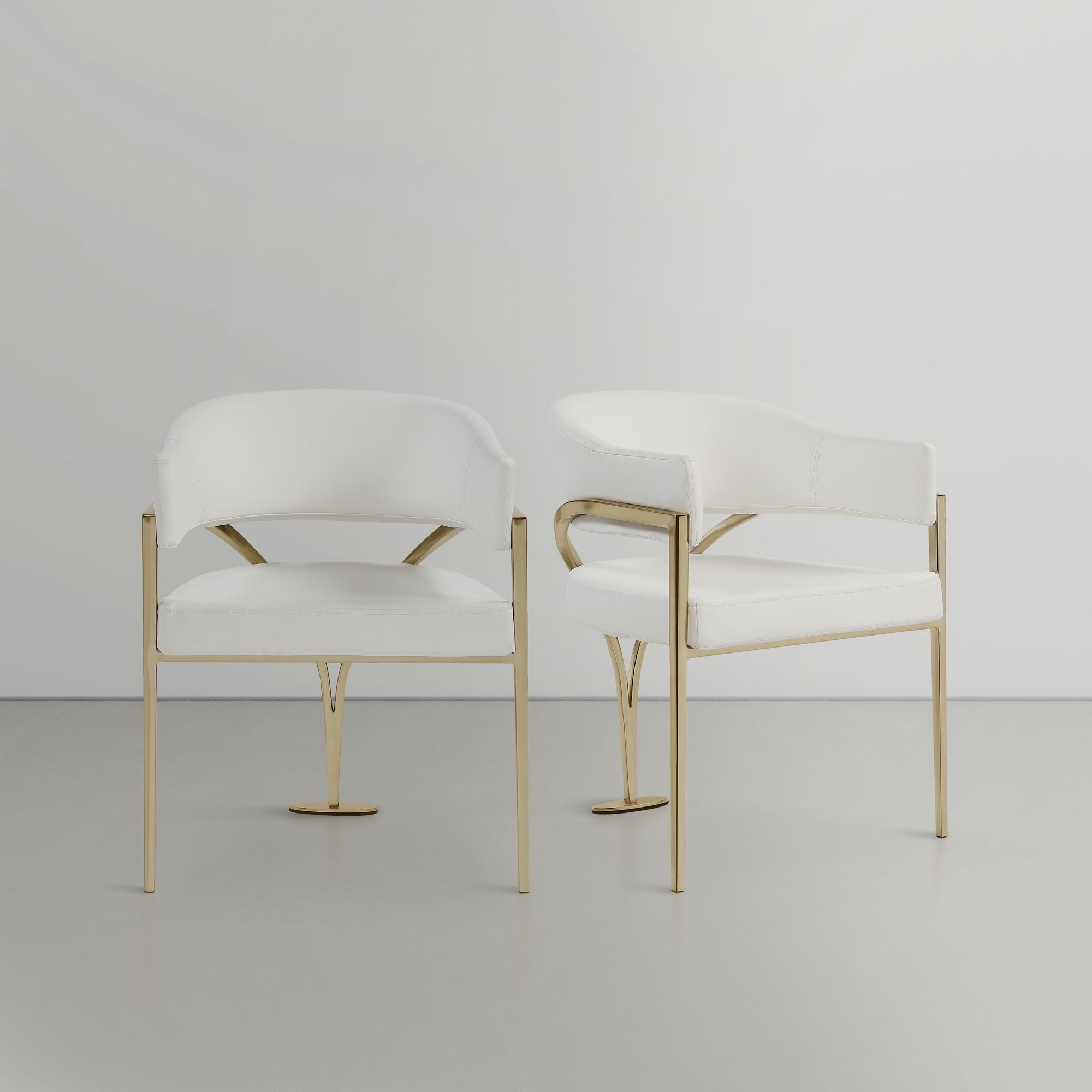 Madelyn Velvet Dining Chair with Brushed Brass Frame