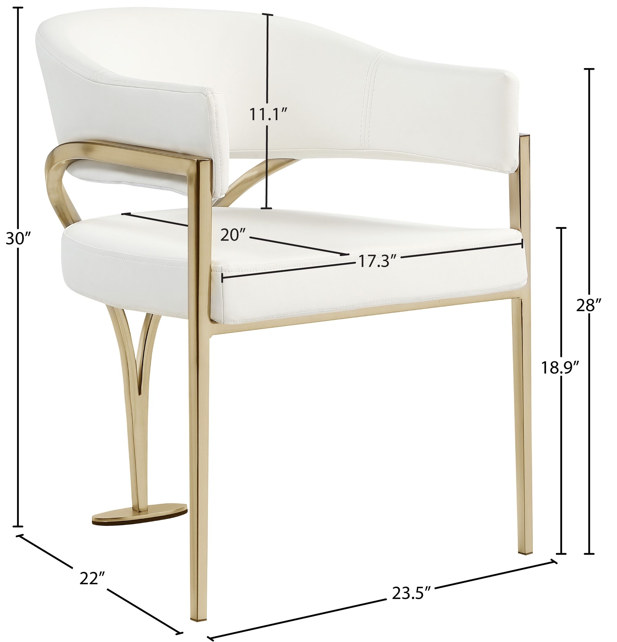 Madelyn Velvet Dining Chair with Brushed Brass Frame