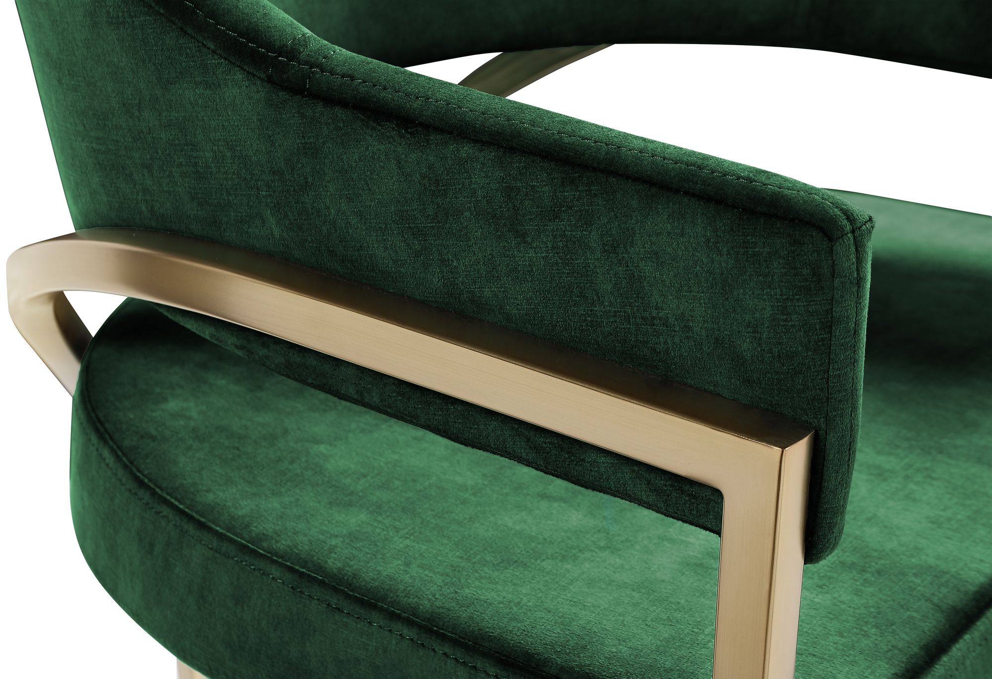 Madelyn Velvet Dining Chair with Brushed Brass Frame