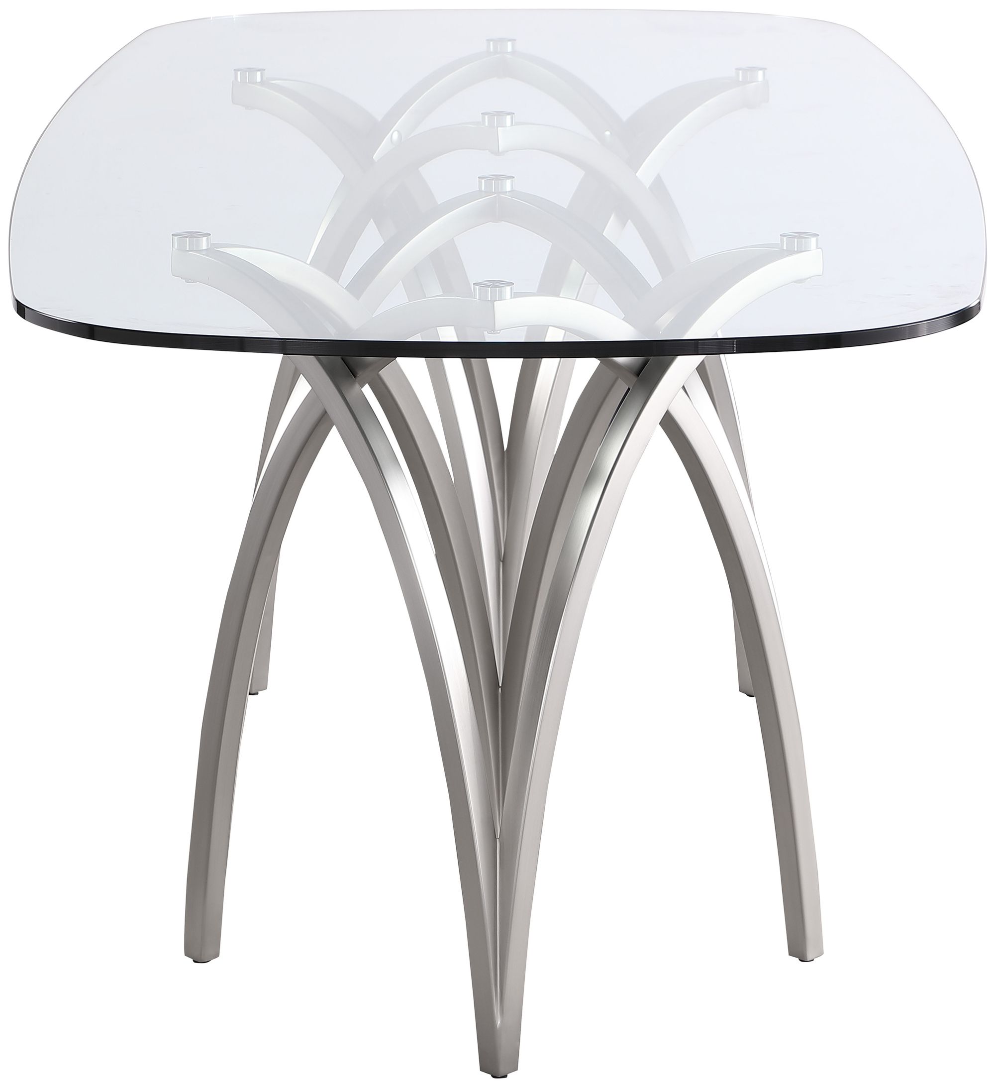 Madelyn 91" Rectangular Dining Table with Brushed Chrome Base