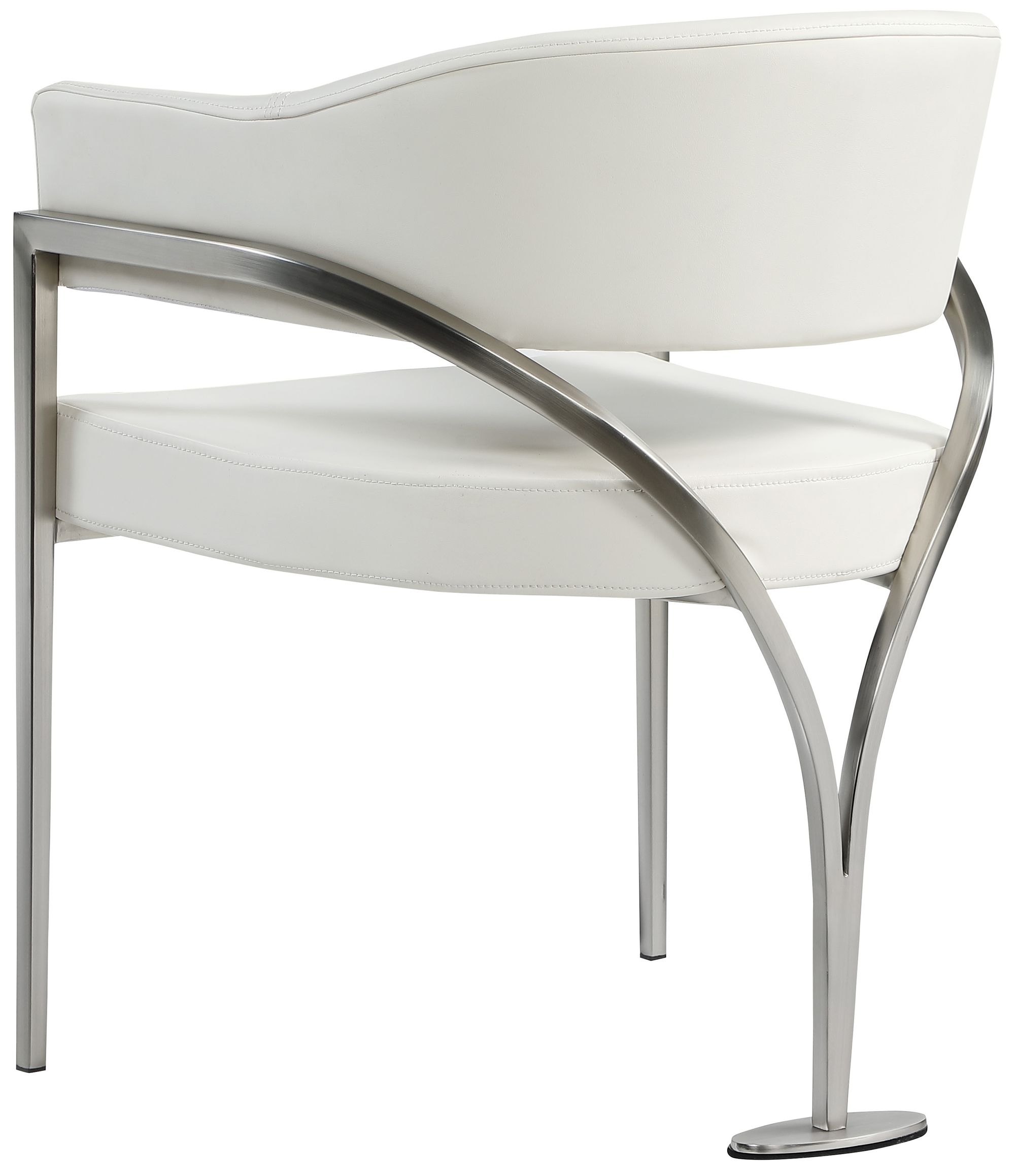 Madelyn Velvet Dining Chair with Brushed Chrome Metal Frame