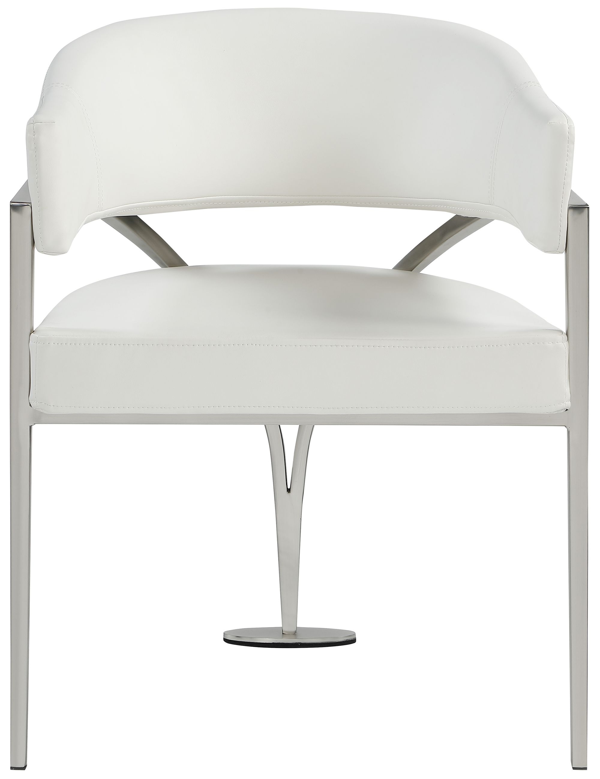 Madelyn Velvet Dining Chair with Brushed Chrome Metal Frame