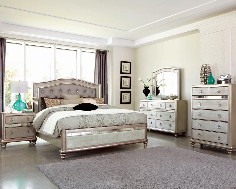 Bling Game Wood Panel Bed, California King Size