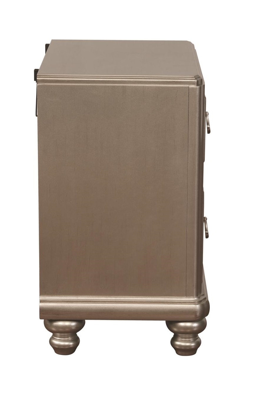Bling Game Wood Nightstand w/2 Drawers & Dual USB