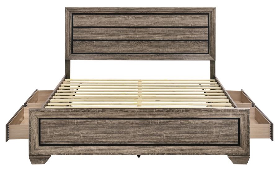 Kauffman Wood Storage Bed, Eastern King Size