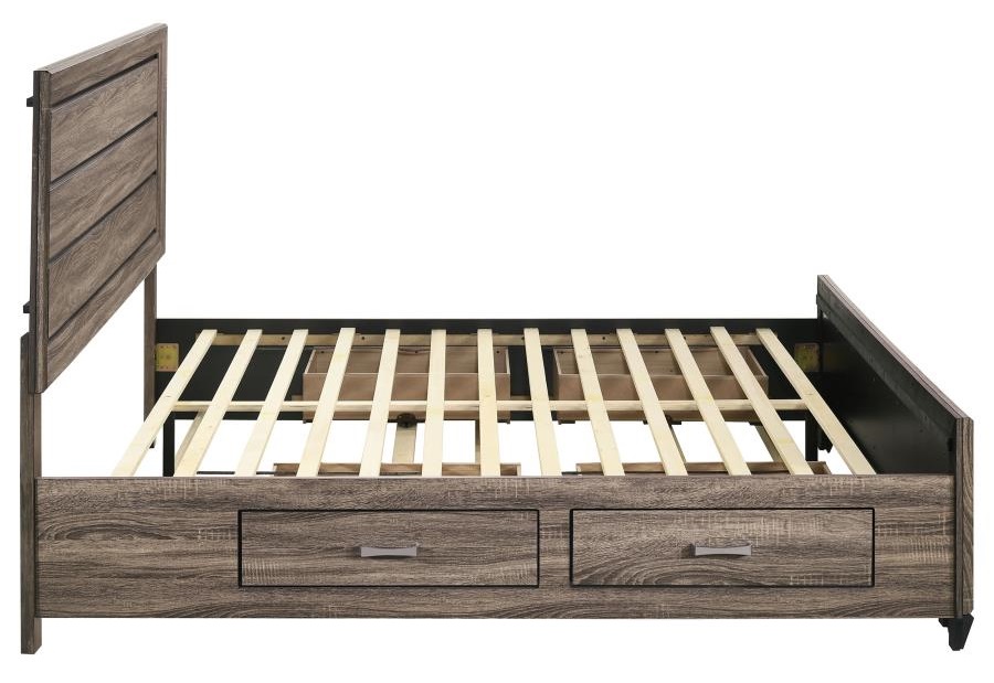 Kauffman Wood Storage Bed, Eastern King Size