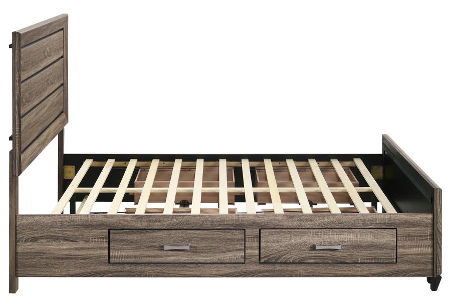 Kauffman Wood Storage Bed, Queen Size