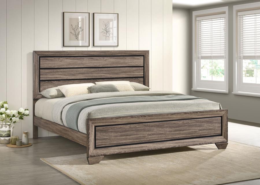 Kauffman Wood Panel Bed, Eastern King Size