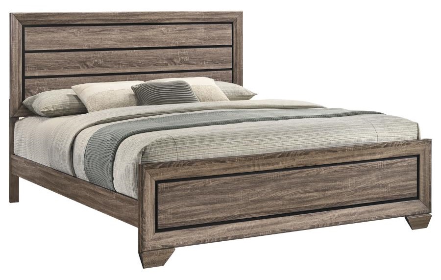 Kauffman Wood Panel Bed, Eastern King Size