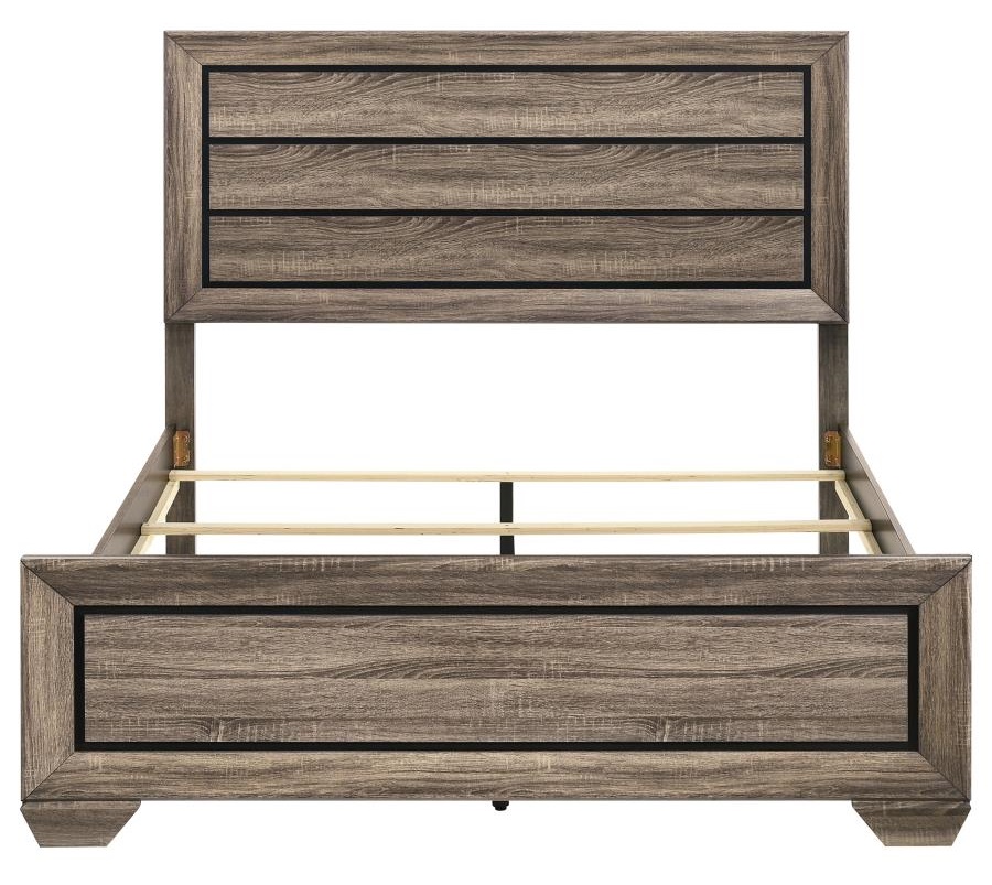 Kauffman Wood Panel Bed, Queen Size