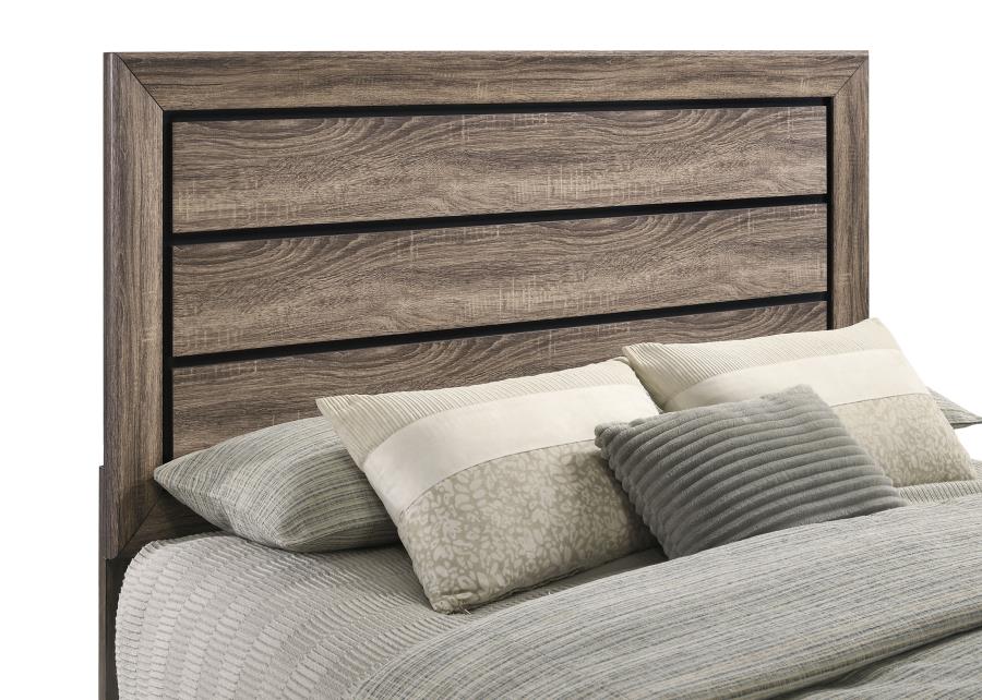 Kauffman Wood Panel Bed, Queen Size
