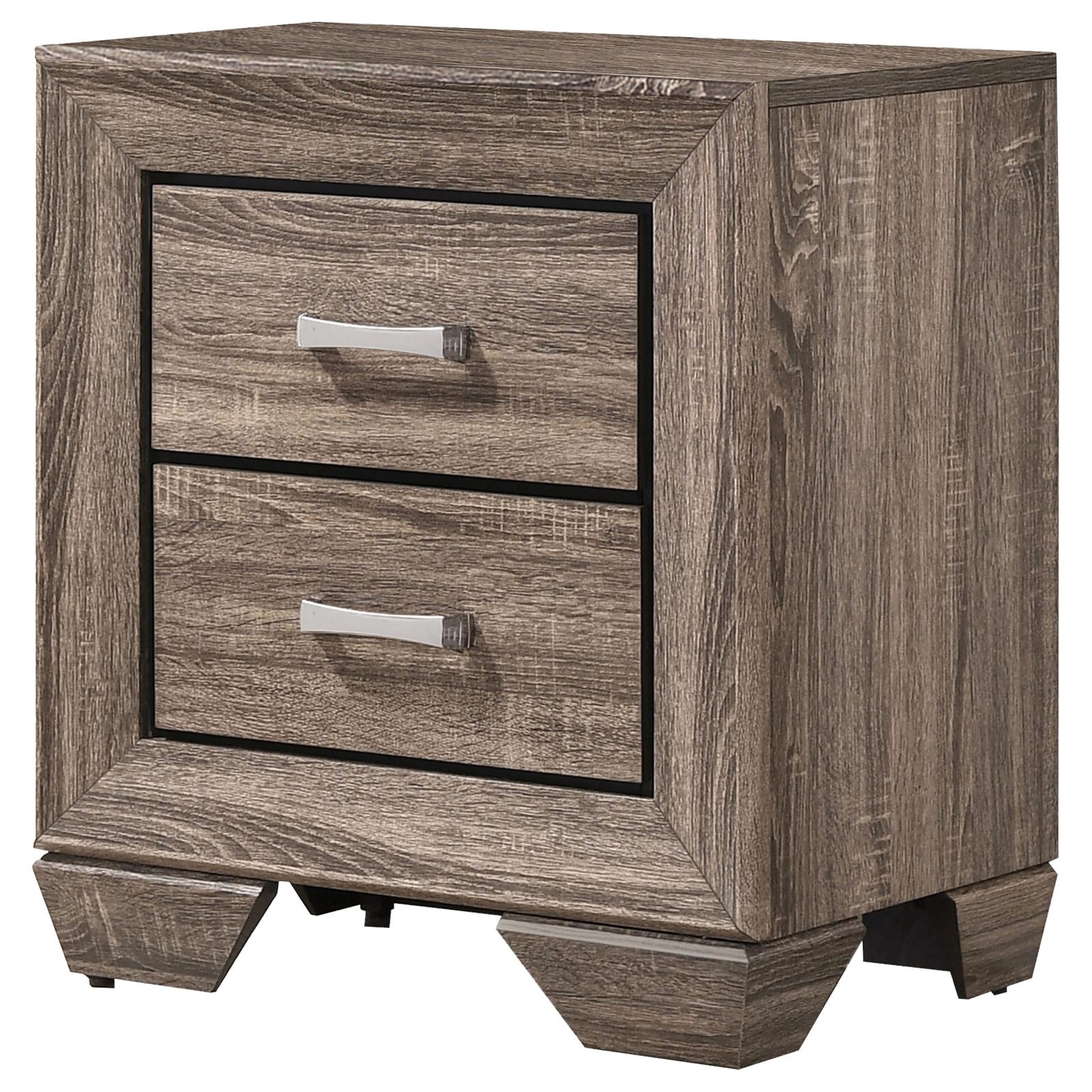 Kauffman Wood Nightstand w/2 Drawers