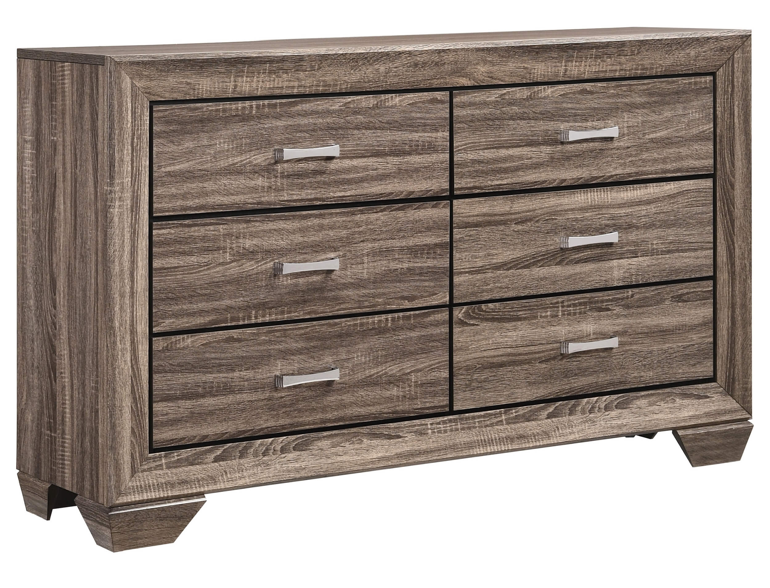 Kauffman Wood Panel Bedroom Set