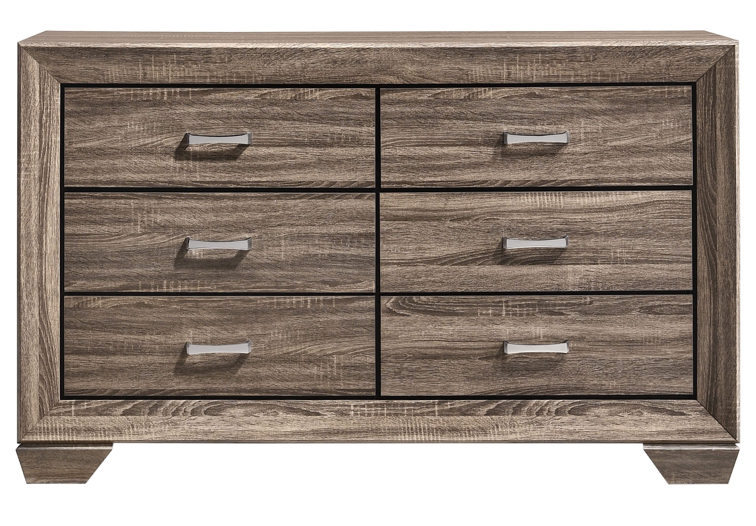 Kauffman Wood Double Dresser w/6 Drawers