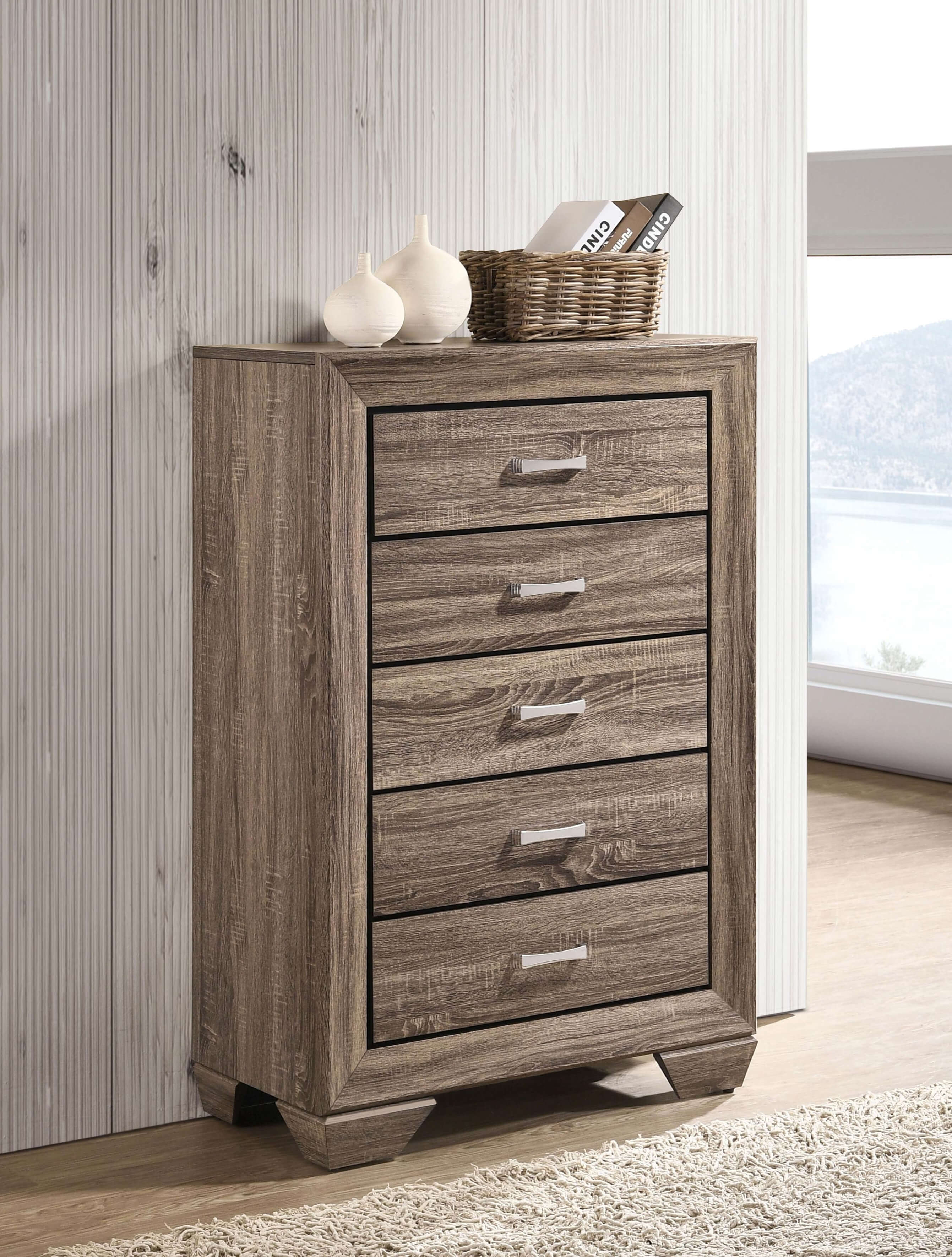 Kauffman Wood Panel Bedroom Set