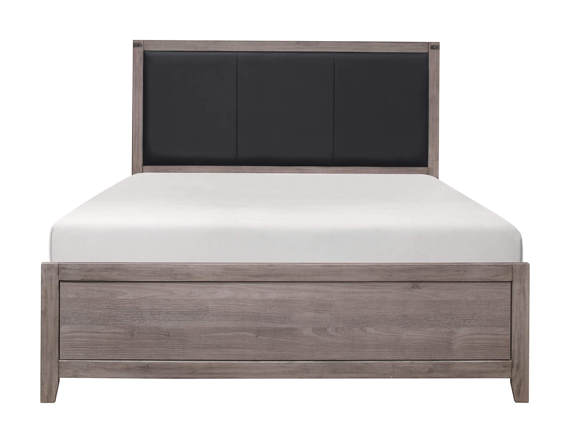 Woodrow Leatherette/Melamine/Wood Bed, Full Size