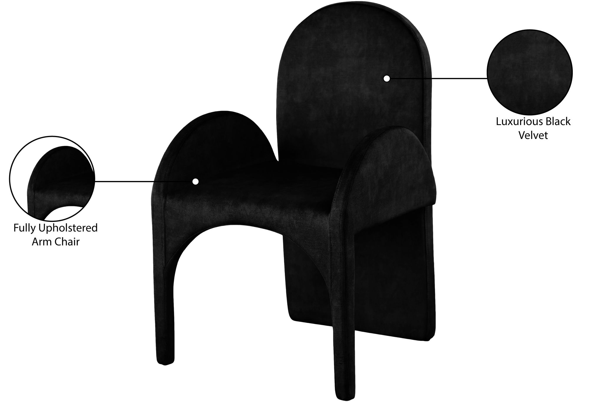 Summer Velvet Dining Arm Chair