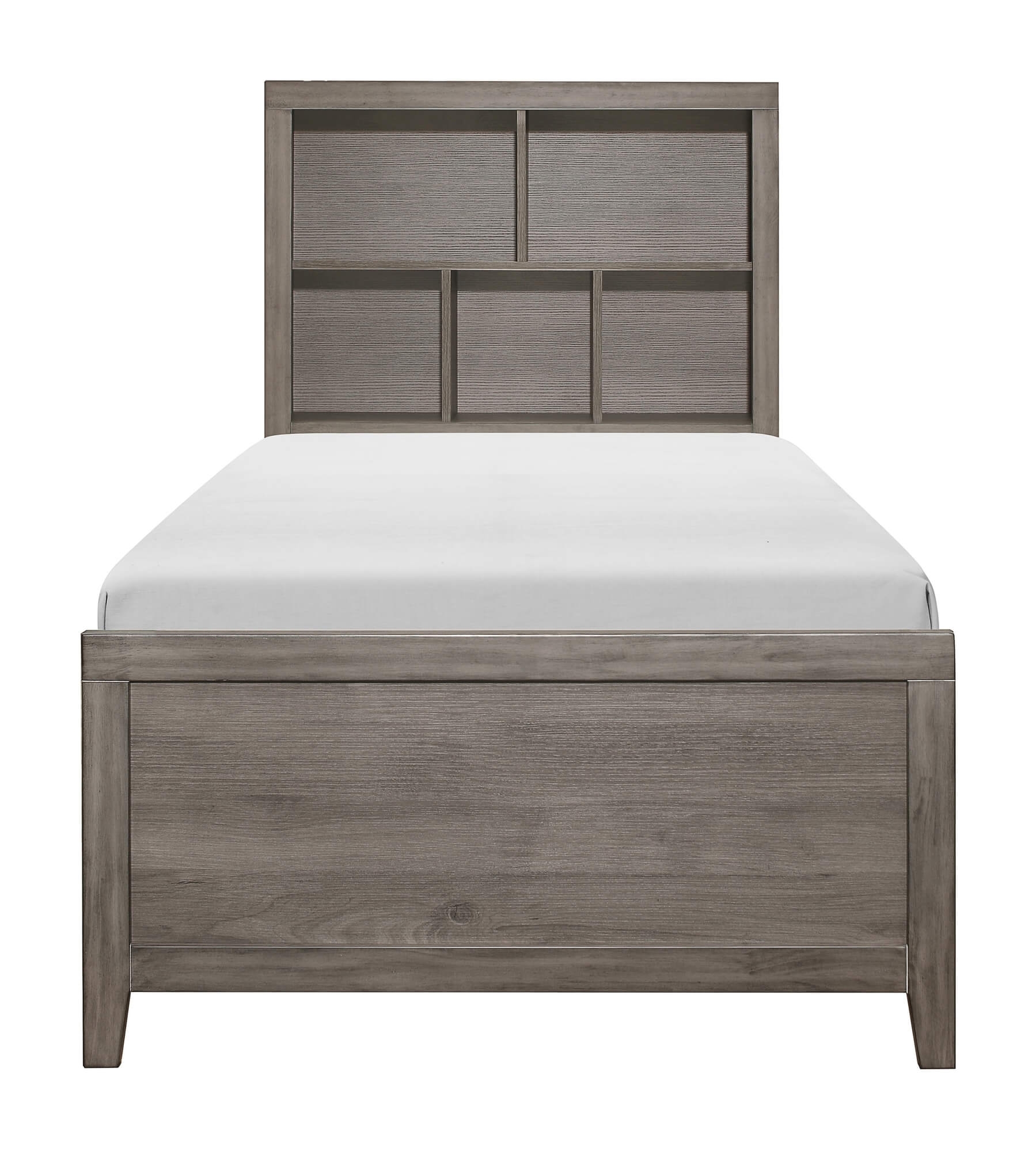 Woodrow Melamine/Wood Headboard Storage Bed, Twin Size